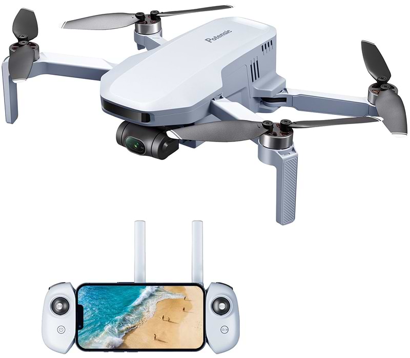 Квадрокоптер POTENSIC Atom (3 акумулятори, зарядний пристрій) з камерою 12Mp/4K (APM1510312)